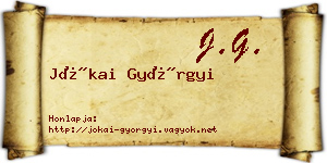Jókai Györgyi névjegykártya